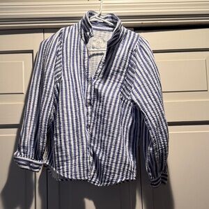 Rails womens Blue and White striped Button Down Shirt
